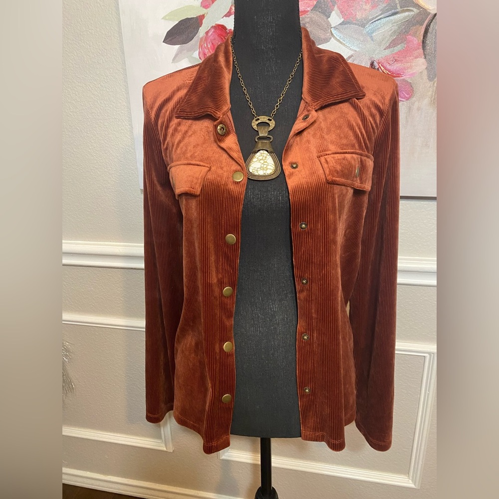 Rust Button-Up Top - Picture 10 of 11